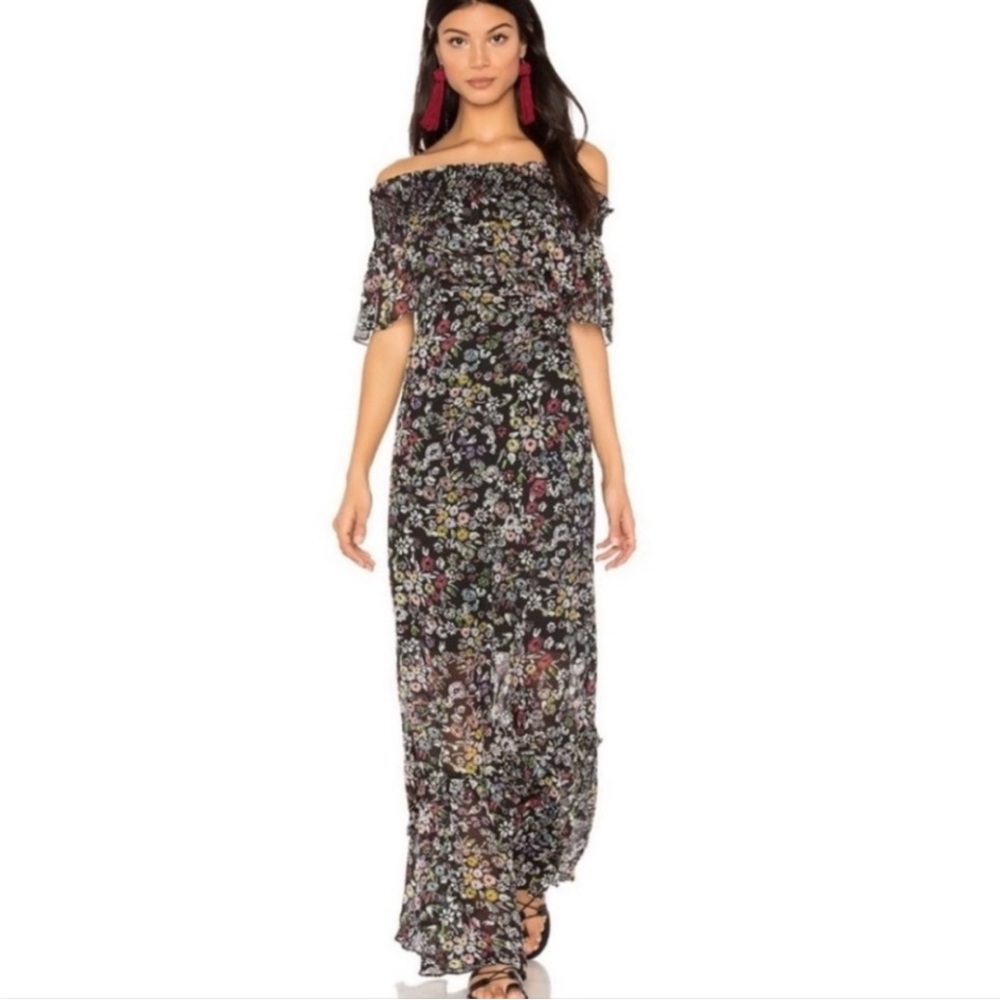 Rebecca Minkoff Loma Floral Dress in Balboa Garden Print Western Maxi Size 6